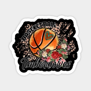 Aesthetic Pattern Timberwolves Basketball Gifts Vintage Styles Magnet