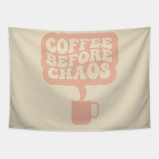 Coffee Before Chaos - Vintage Style Two Tapestry