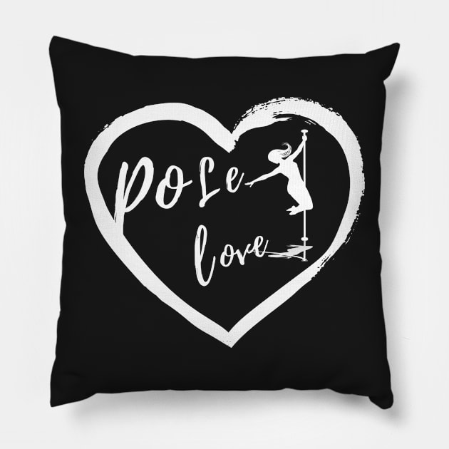 Pole Love - Pole Dance Design Pillow by Liniskop