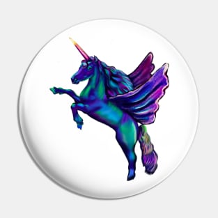 Unicorn - sparkly, glittery, magical, winged unicorn Pin