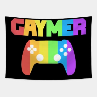 Gaymer Gay Pride Rainbow Gamer Gaming LGBTQ Tapestry