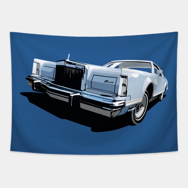 1970s Lincoln Continental in blue Tapestry by candcretro