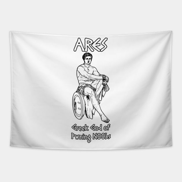 Ares, Greek God of Pwning N00bs Tapestry by Taversia