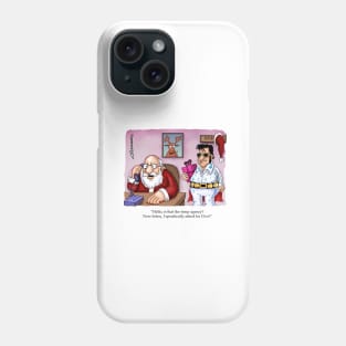 Santa has Elvis instead of Elves Phone Case