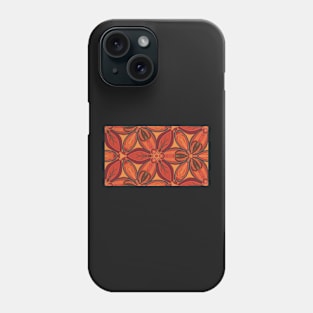 Flowers in a terracotta seamless pattern Phone Case