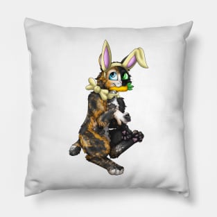 Bobtail BunnyCat: Chimera (Yellow) Pillow