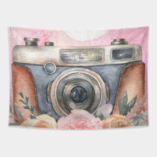 Hand painted retro polaroid Tapestry