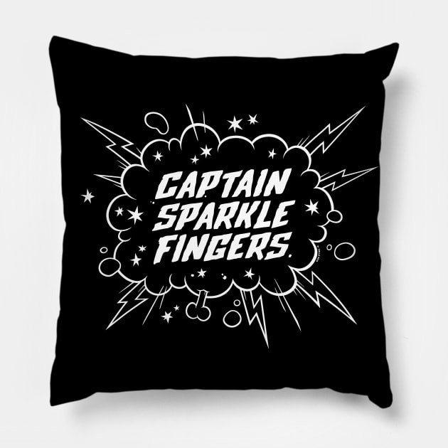 Captain Sparkle Fingers Pillow by wloem