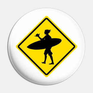 Surfer Dude Alert Pin