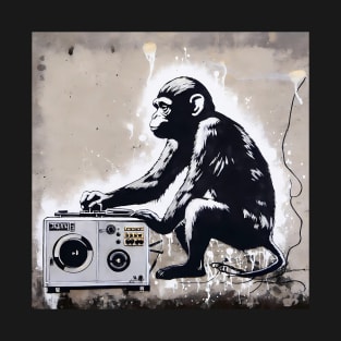 Banksy's Monkey illustration T-Shirt