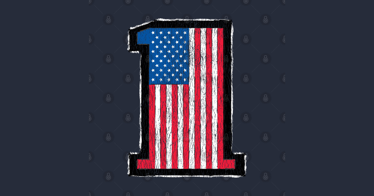 USA number 1 flag - Us Flag - T-Shirt | TeePublic