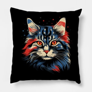 Patriotic American Bobtail Pillow