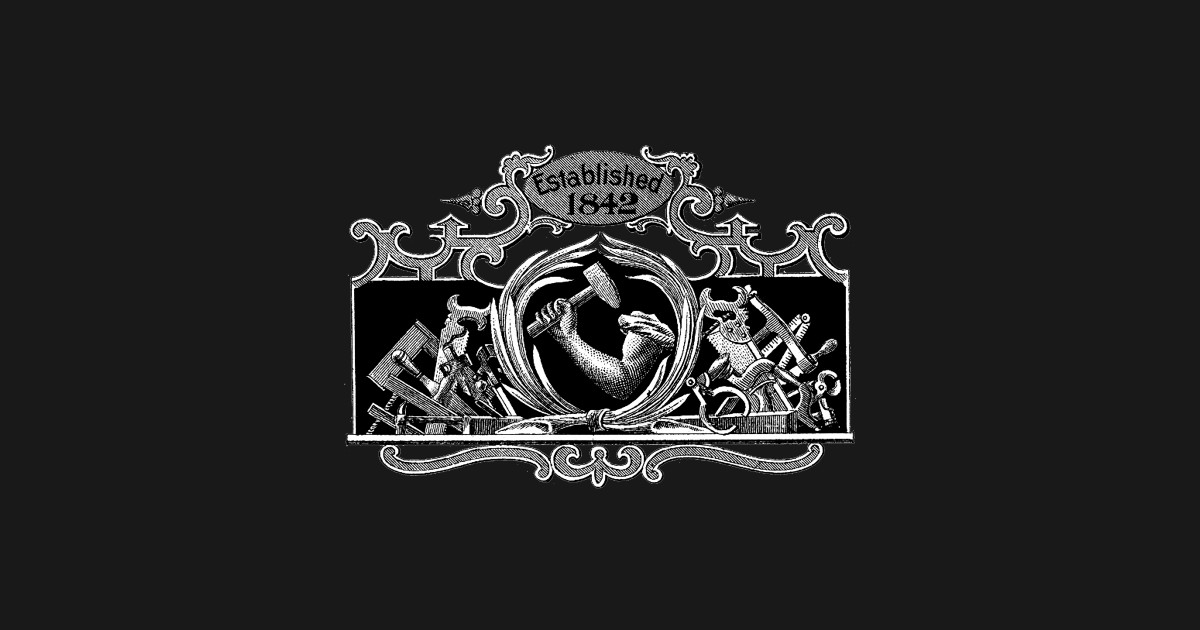 19h Century Hardware Store Logo Woodworking TShirt TeePublic