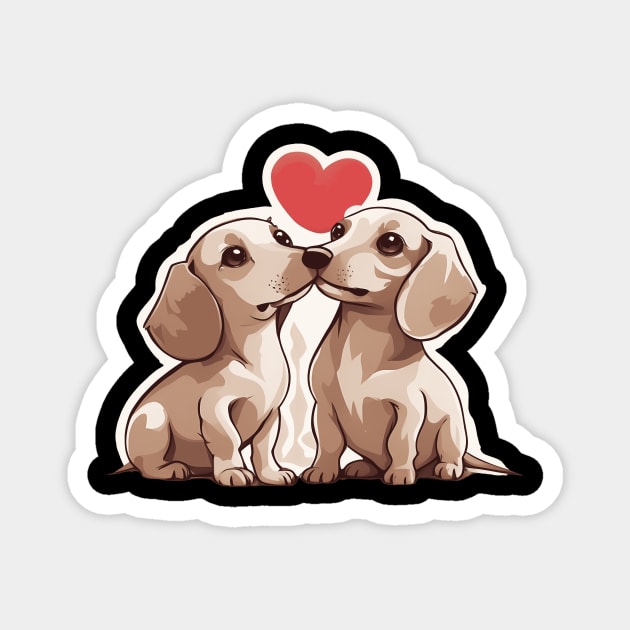 Cream Dachshund Magnet by animegirlnft