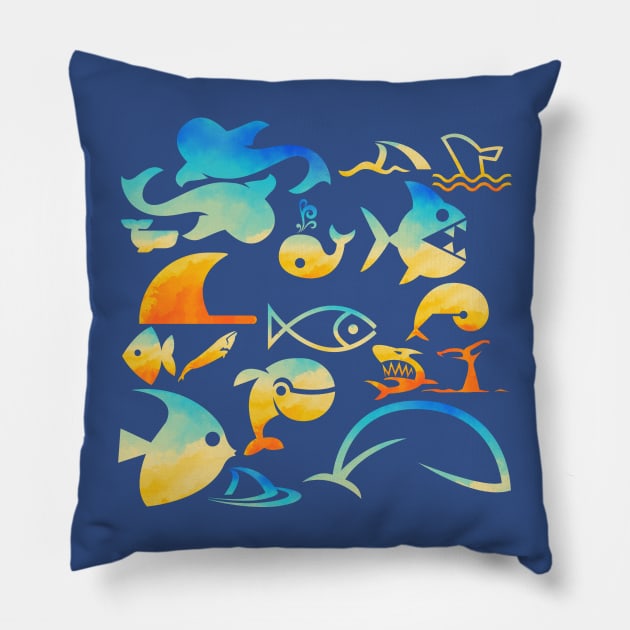 Under the Sea Medley Pillow by LaurenPatrick