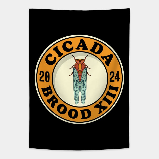 Cicada Brood XIII Periodical Cicada Tapestry by Huhnerdieb Apparel