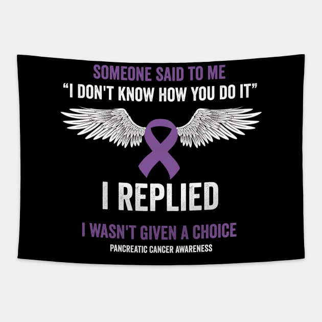 pancreatic cancer awareness - purple ribbon awareness month Tapestry by Merchpasha1