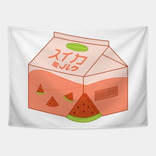 Watermelon milk carton Tapestry