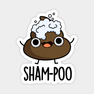 Sham-poo Cute Poop With Shampoo Bubbles Pun Magnet