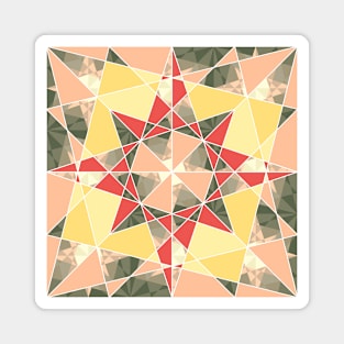 Geometric pattern with stars Magnet