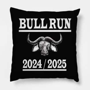 Bull Run Crypto Currency Bitcoin Pillow