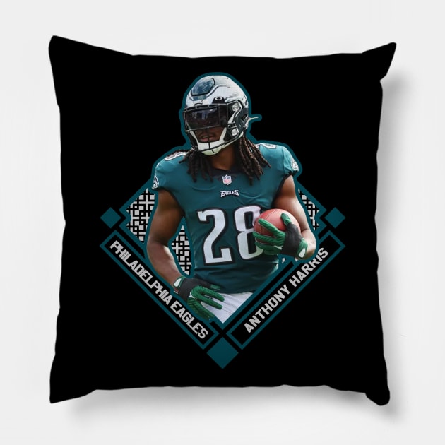 ANTHONY HARRIS PHILADELPHIA EAGLES Pillow by hackercyberattackactivity