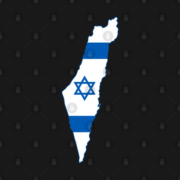 Israel Map Israeli flag by RetroPrideArts