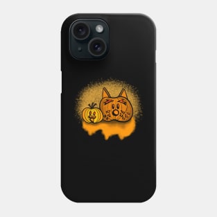 Scottie Dog and Budgie Jack O' Lantern Phone Case