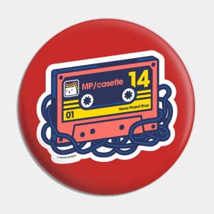 Red and Yellow Mixtape Cat Pin