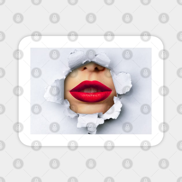 Beautiful Red Lips Magnet by Family shirts