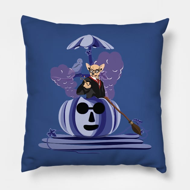 Pumpkin Magic Halloween Pillow by Kanom-Tom