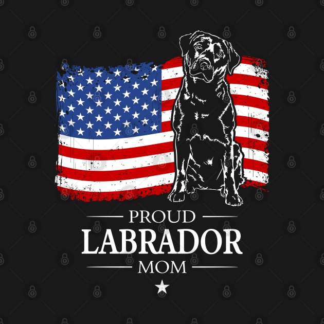 Proud patriotic Labrador Mom American Flag dog by wilsigns