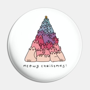 Meowy Christmas Pin