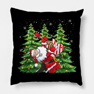 Unique Rock & Roll - Santa Claus Guitar Player Christmas Pillow