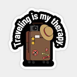 traveling is my therapy Magnet