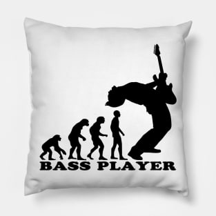 bass player evolution Pillow