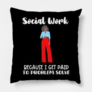 Black Social Worker Pillow