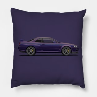 Skyline GTR R34 Midnight Purple Pillow