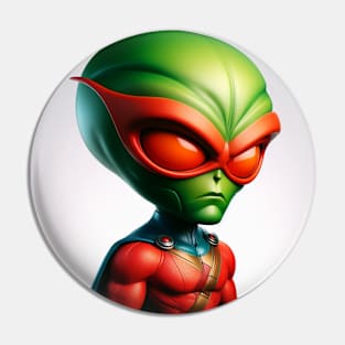 Martian Alien Caricature #12 Pin