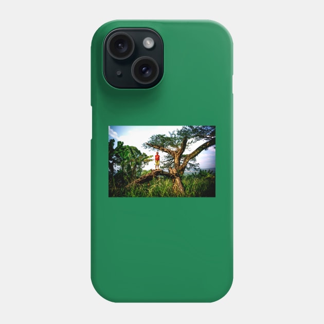 Boy on tree-amazing images Phone Case by NP-Pedia