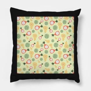 summer fruit seamless pattern Pillow