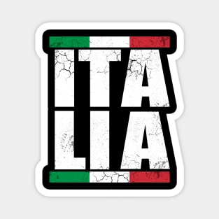 Italia Flag Italian Italy Italiano Distressed Fade Magnet