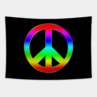 Rainbow Peace Symbol Tapestry