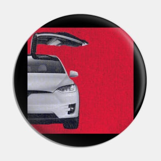 Tesla model X colorus vintage Pin