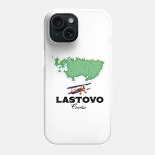 Lastovo Croatia map Phone Case