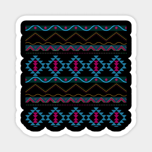 Neon Vintage Pattern Design Magnet