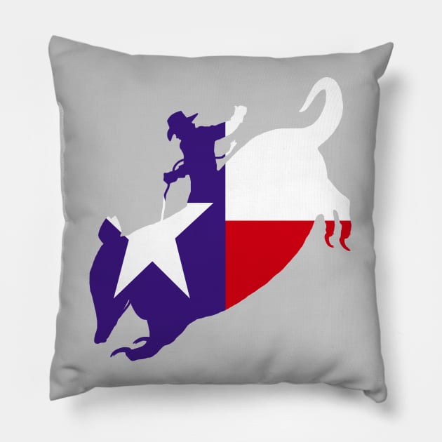 Armadillo cowboy Pillow by RawSunArt
