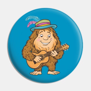 friendly musician bigfoot Pin