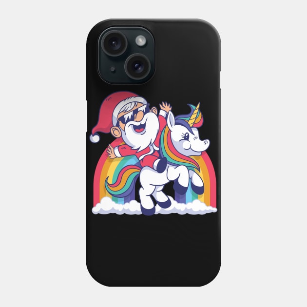 CUTE SANTA UNICORN Phone Case by madeinchorley