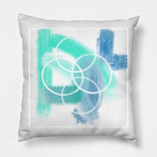 Circles of Life - Pastel Abstract Pillow